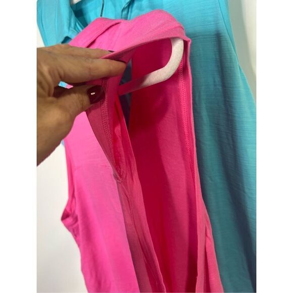 T by Talbots Collared Tank Top Shirts Bundle Plus Blue Pink - Picture 5 of 9